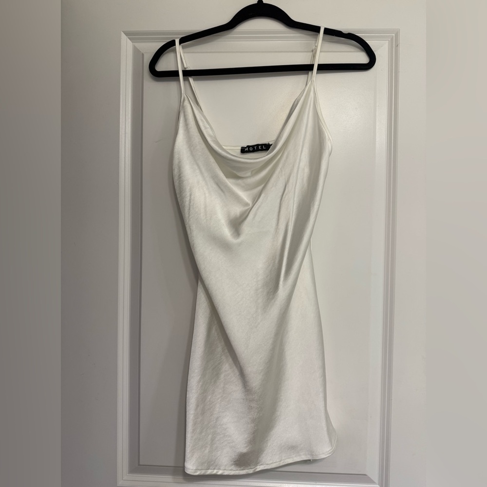 Motel Rocks Cream Asymmetrical Fitted Camisole